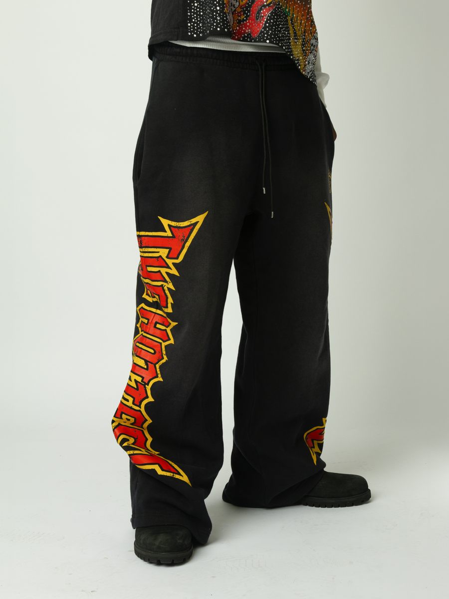 La Flame Potassium Dyed Flared Sweats