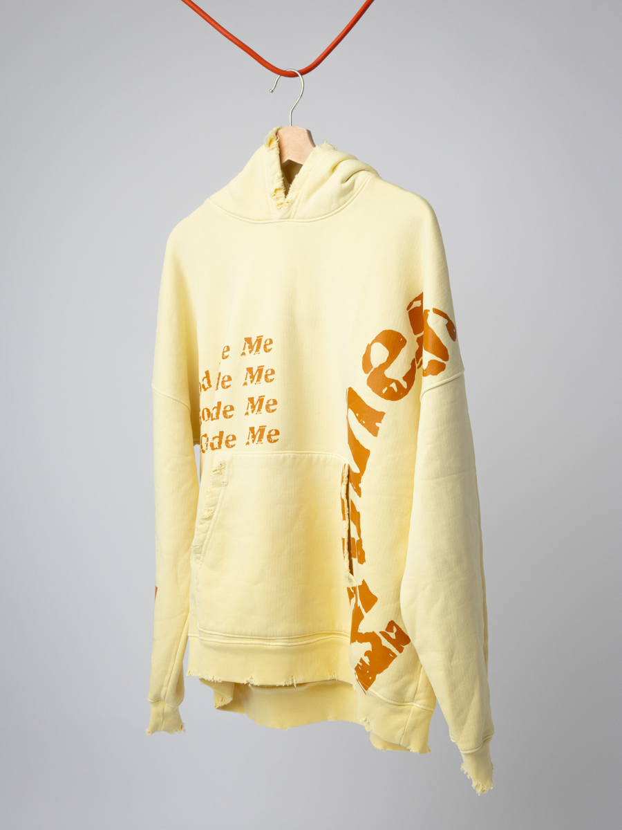 God Made Me A Winner Aged Yellow Crop Hoodie
