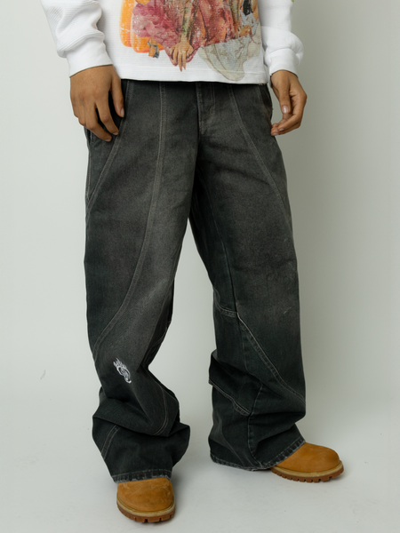 The Hottest Stepper Wide Denim Pants