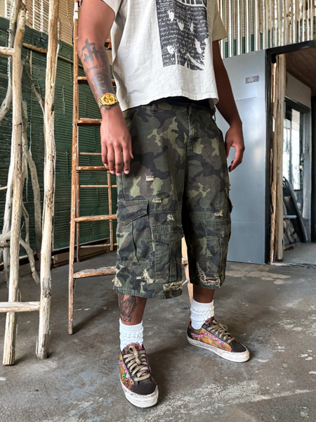 The Hottest Camo Cargo Denim Shorts