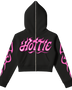 Hottie Full Zip Cropped Hoodie