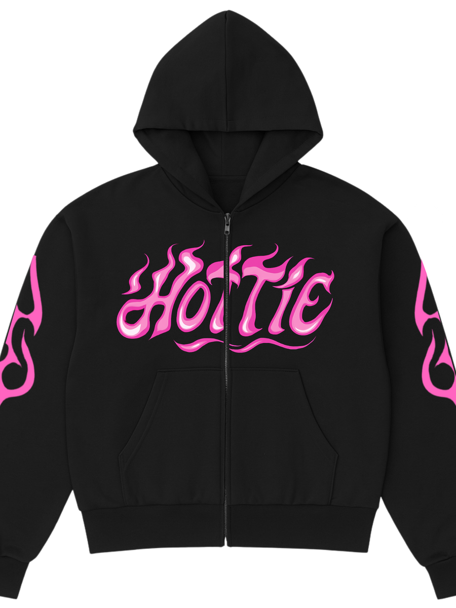 Hottie Cropped Zip Hoodie