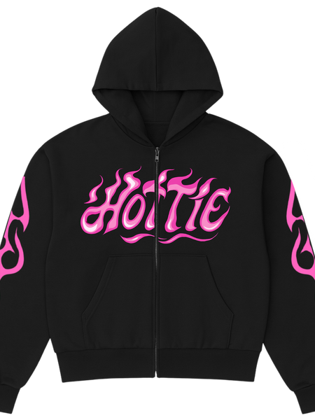 Hottie Cropped Zip Hoodie