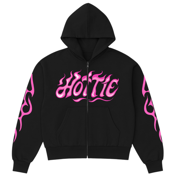 Hottie Cropped Zip Hoodie