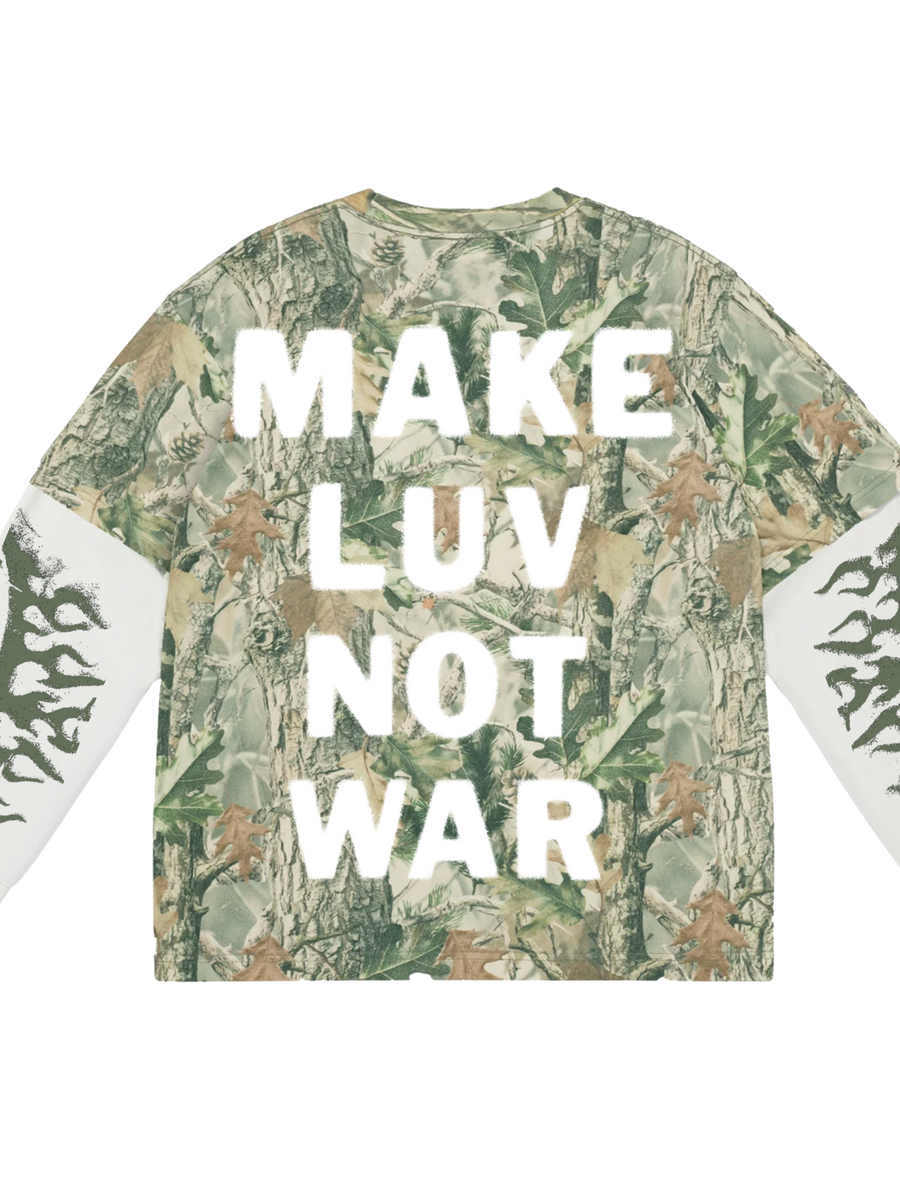 Make LUV Not WAR Camo Long Sleeve