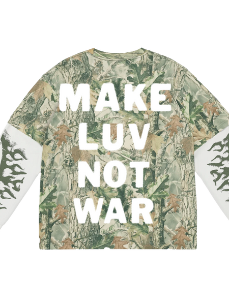 Make LUV Not WAR Camo Long Sleeve
