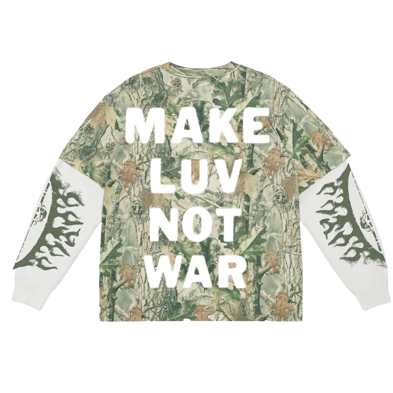 Make LUV Not WAR Camo Long Sleeve