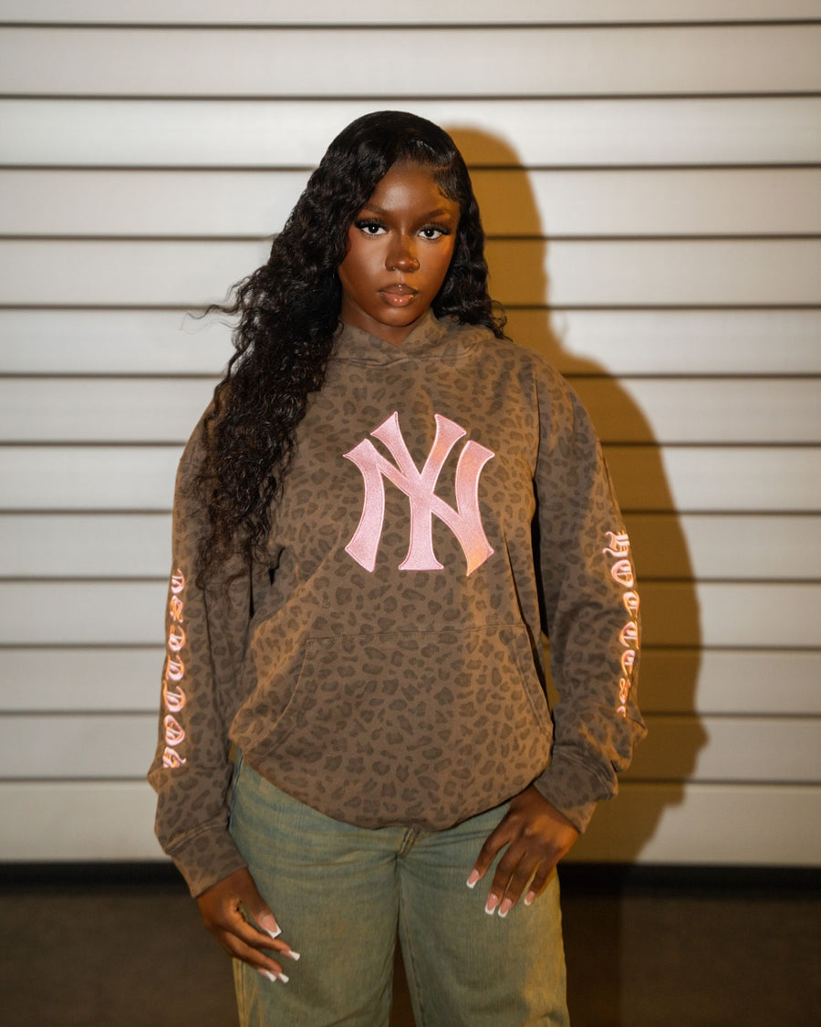 NYC Pink Leopard Hoodie
