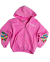 Keep Blooming Plush Zip Hoodie